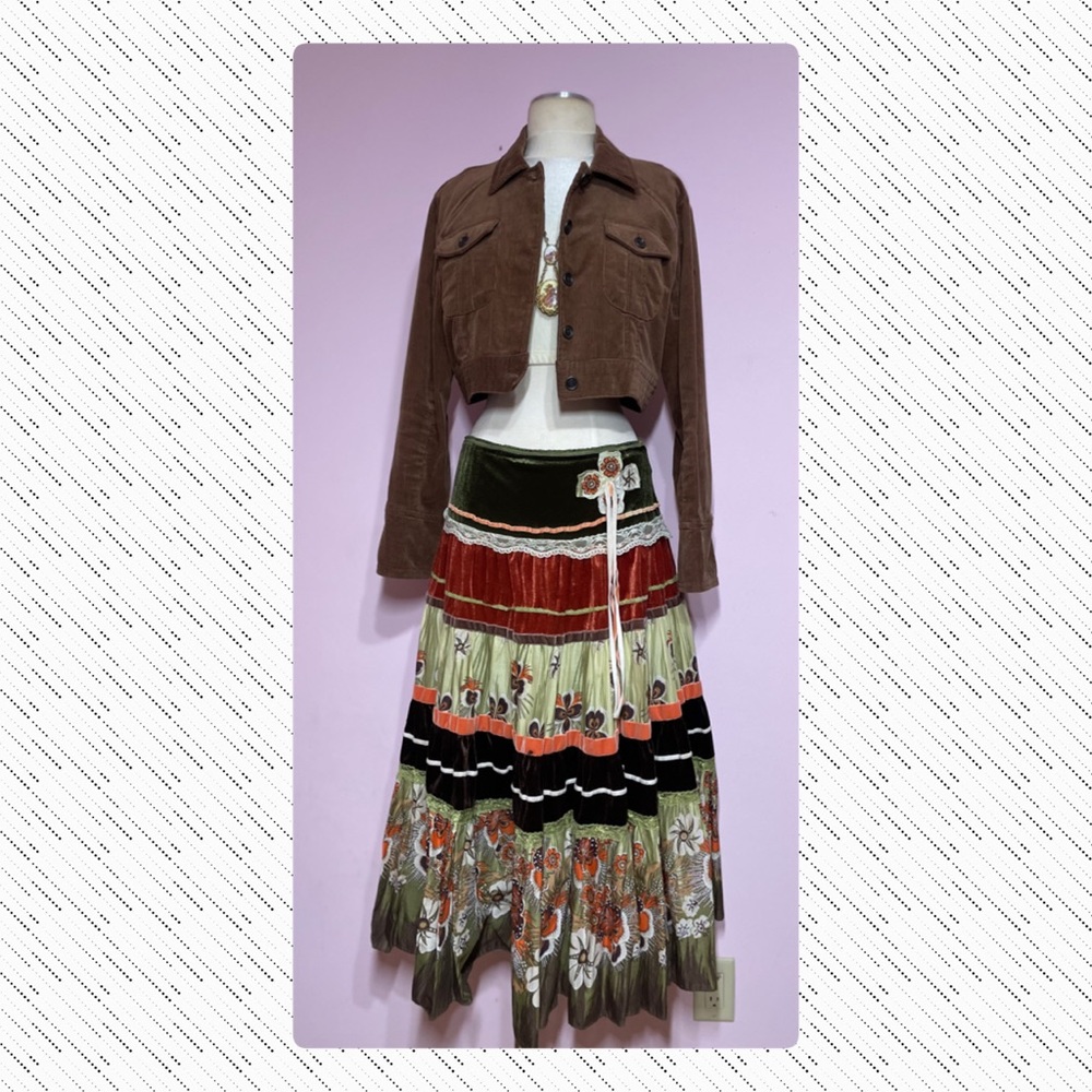 👠👖BUTTONS CORDUROY CROPPED JACKET DARK BROWN Sz LARGE.. NWOT - Picture 7 of 7